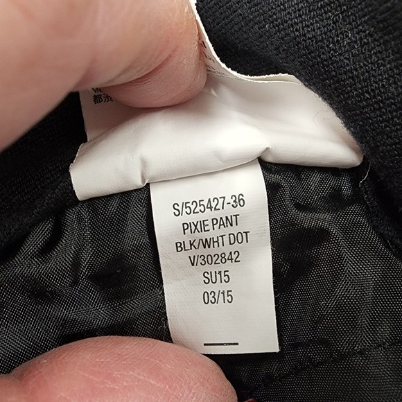 Old Navy Pixie Pants Womens Size 0 Black White Dot Print Stretch Black - Picture 9 of 10